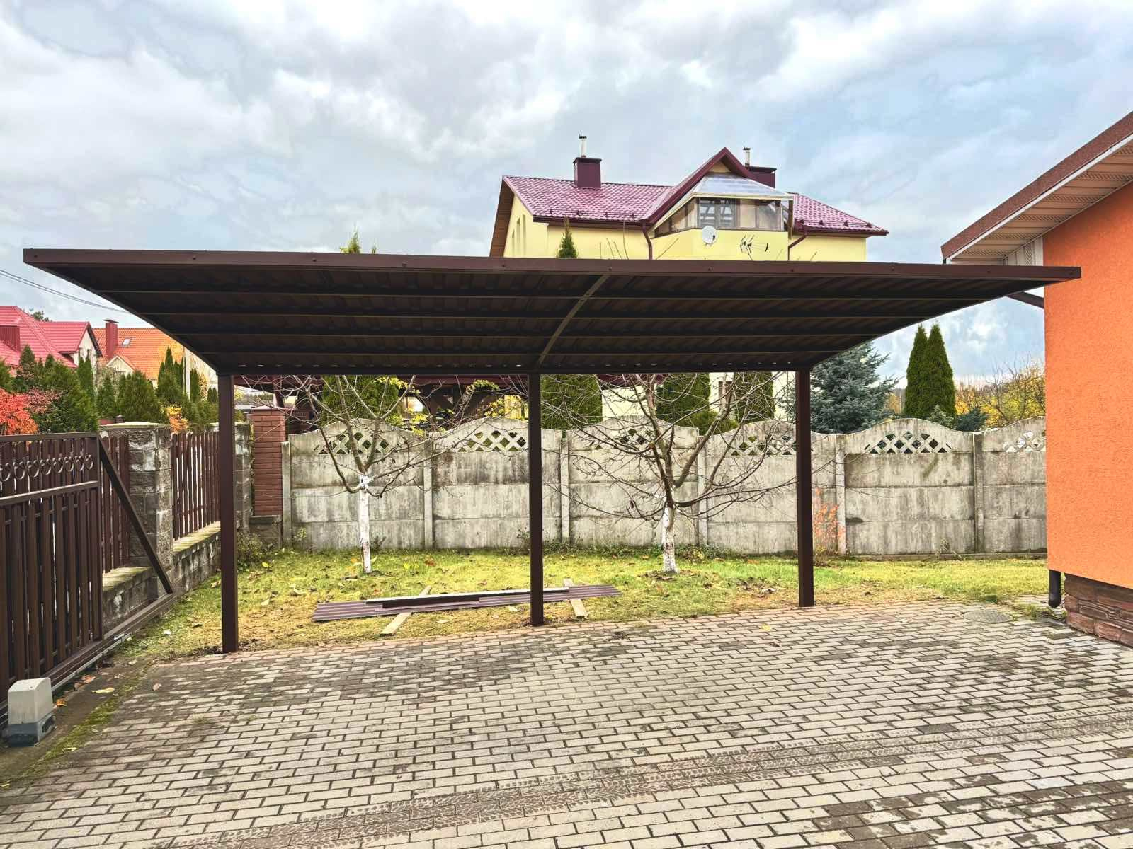 Консольный навес из металлопрофиля