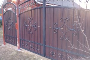 С зашивкой металлопрофилем и кованными элементами — фото 2