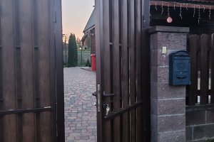 Ворота распашные с зашивкой металлоштакетник — фото 6