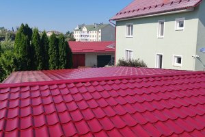 Двускатный навес из металлочерепицы 10,5 х 5,5м — фото 5