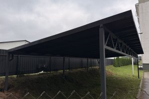 Односкатный навес для служебной парковки 12*6м — фото 4