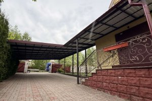 Односкатный навес из металлочерепицы — фото 2